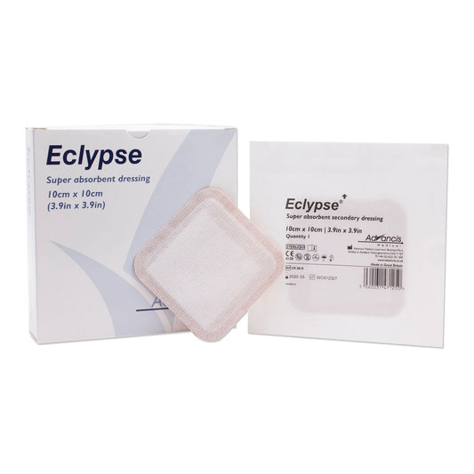 Eclypse Super Absorbent Wound Dressing, 4 x 4 Inch