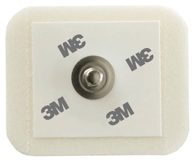 ECG Monitoring Electrode 3M™ Snap Connector Sticky Gel Foam Backing Adult Non-Radiolucent 50 per Pack