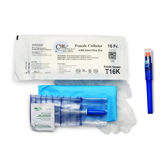 Cure Twist Intermittent Catheter Kit, 16 Fr.