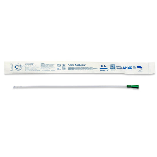 Cure Catheter™ Male Intermittent Catheter, 14 Fr., Coud
