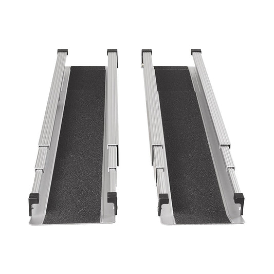 Mabis Wheelchair Ramp, For Use With Wheelchair, 3 - 5 in. L x 7 in. W, Aluminum