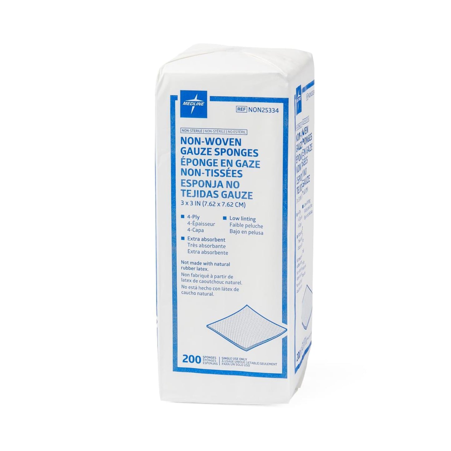 Avant Gauze Nonwoven Sponge, 3 x 3 Inch, 4-Ply