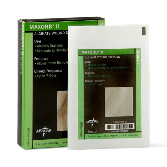 Maxorb II Alginate Dressing, 2 x 2 Inch