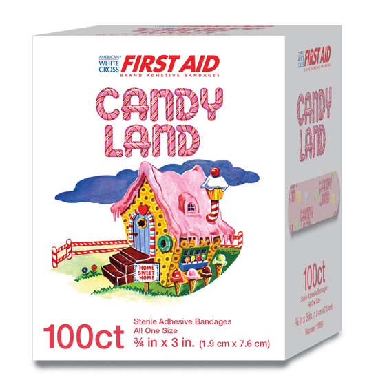 American White Cross Stat Strip Candy Land Adhesive Strip, x 3 Inch
