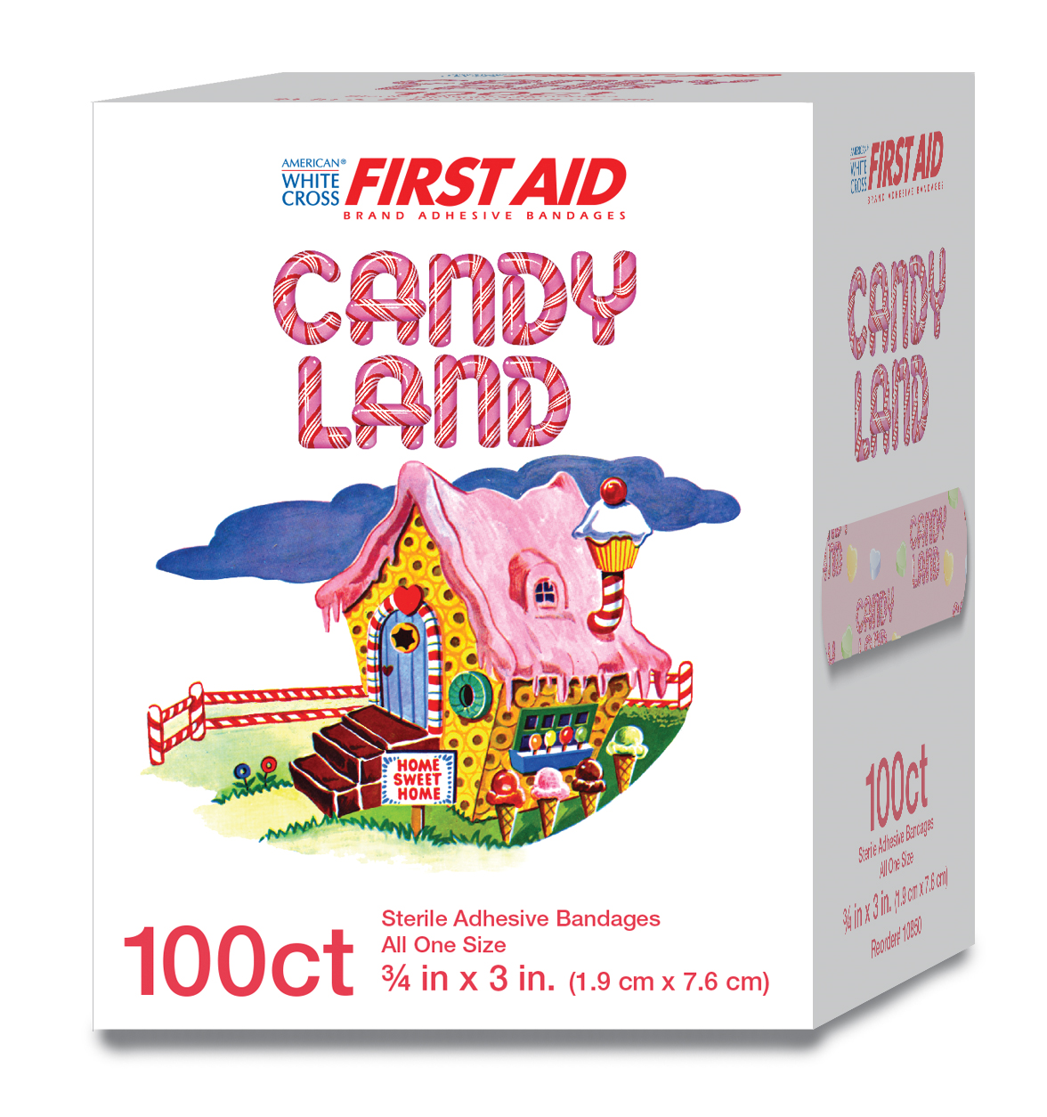 American White Cross Stat Strip Candy Land Adhesive Strip, x 3 Inch