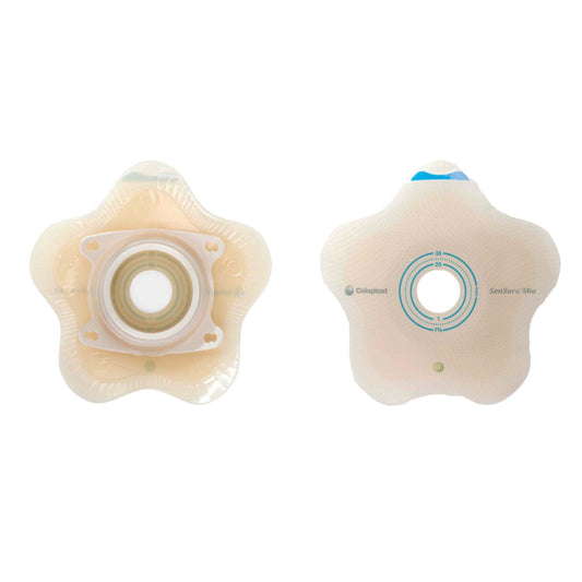 SenSura Mio Convex Flip Ostomy Barrier, 35 mm Stoma Opening, Red Color Match