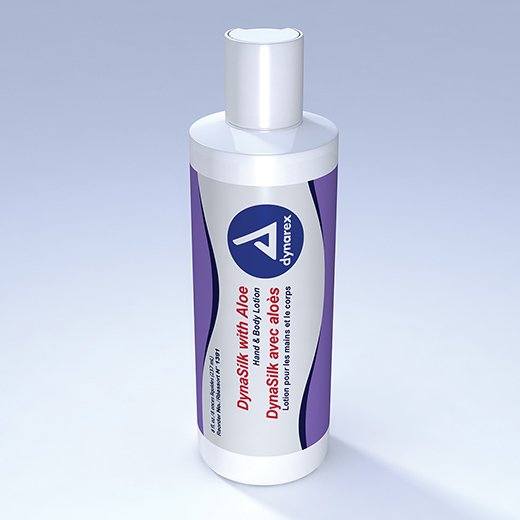 Hand and Body Moisturizer DynaSilk with Aloe 8 oz. Bottle Fresh Scent Lotion