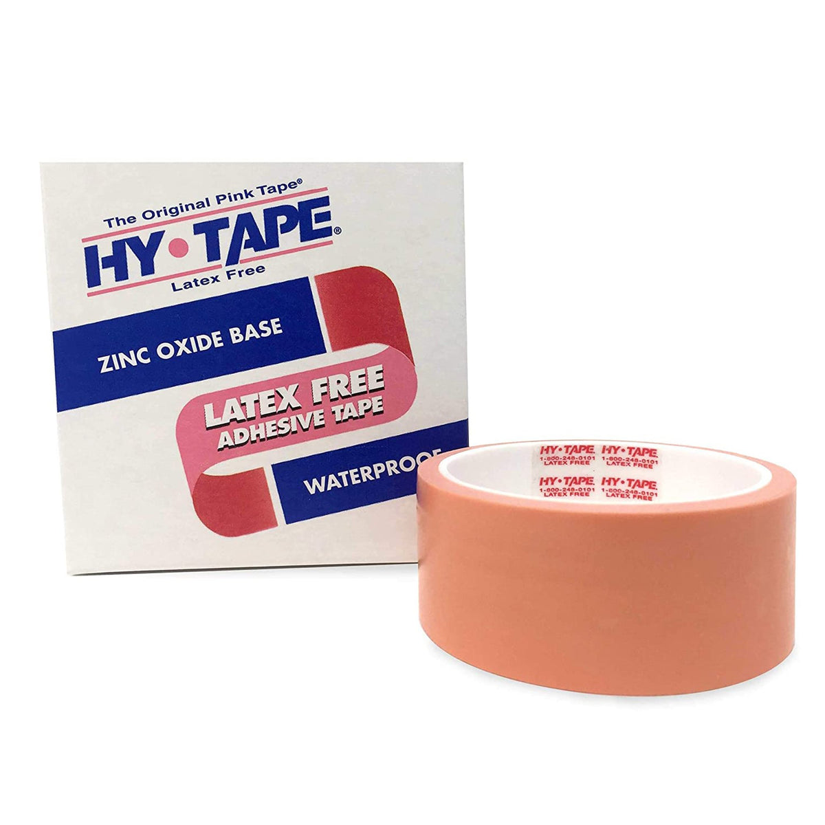 Hy-Tape Zinc Oxide Adhesive Medical Tape, 1 Inch x 5 Yard, Pink