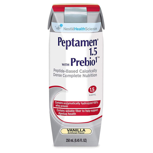 Peptamen 1.5 with Prebio 1™ Vanilla Peptide-Based Complete Nutrition, 250 mL
