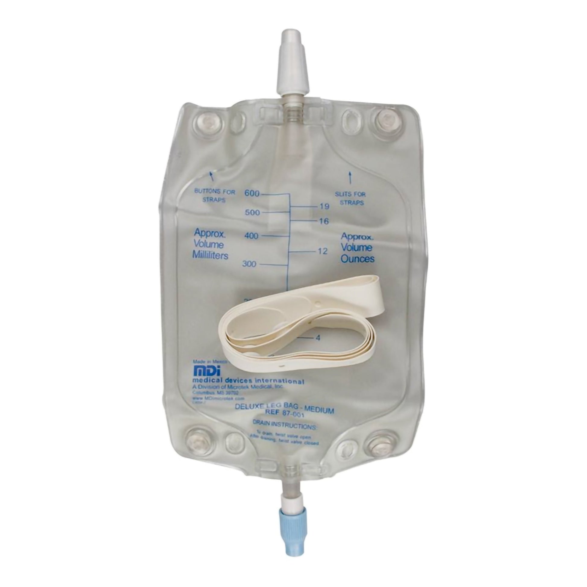 Microtek Urinary Leg Bag, 600 mL