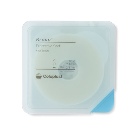 Ostomy Seal Brava Thin 3/4 Inch (18mm) Stoma 2-1/2 Inch (64mm) For Use with Ostomy Pouch