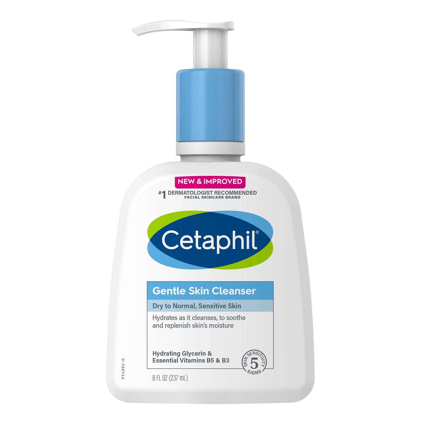Cetaphil Gentle Skin Cleanser Normal To Dry Skin Unscented, 8-ounce Pump Bottle