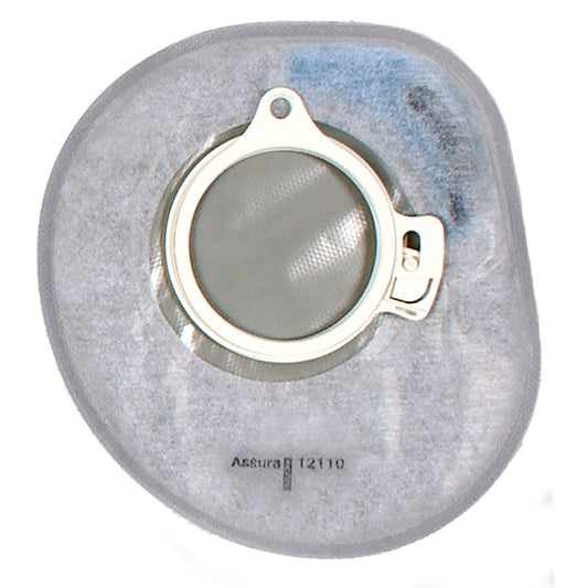 Assura 2-Piece Closed End Transparent Ostomy Pouch, Blue Match