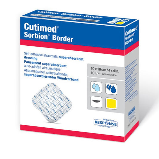 Cutimed Sorbion Border Super Absorbent Dressing, 6 x 6 Inch
