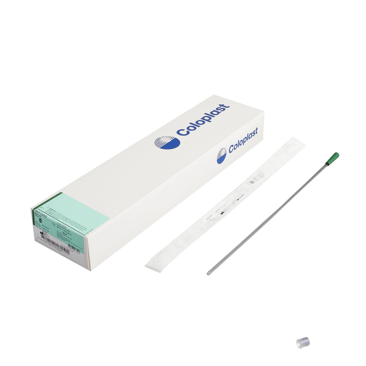 Coloplast Self-Cath Urethral Catheter, Straight Tip, Green, 14 Fr. 16 in.