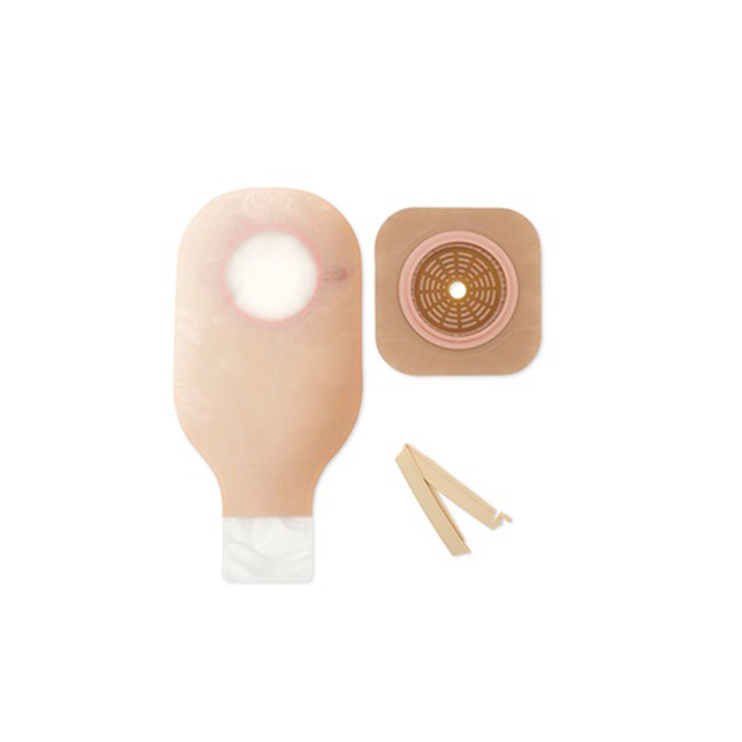Ostomy Pouch New Image™ Two-Piece System Flat, Trim to Fit Up to 1-3/4 Inch Stoma Drainable