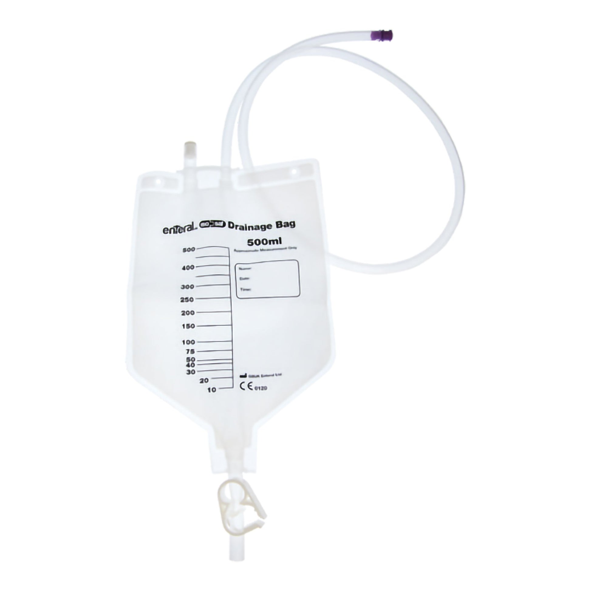 Enteral Drainage Bag ENFit 50 cm Tubing 500 mL Sterile ENFit Connector Barrier