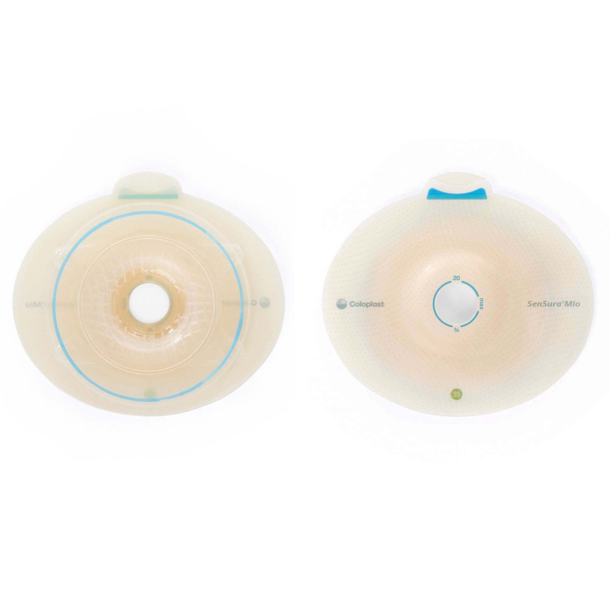 SenSura Mio Flex Convex Light Ostomy Barrier, 28 mm Stoma Opening, Red Match