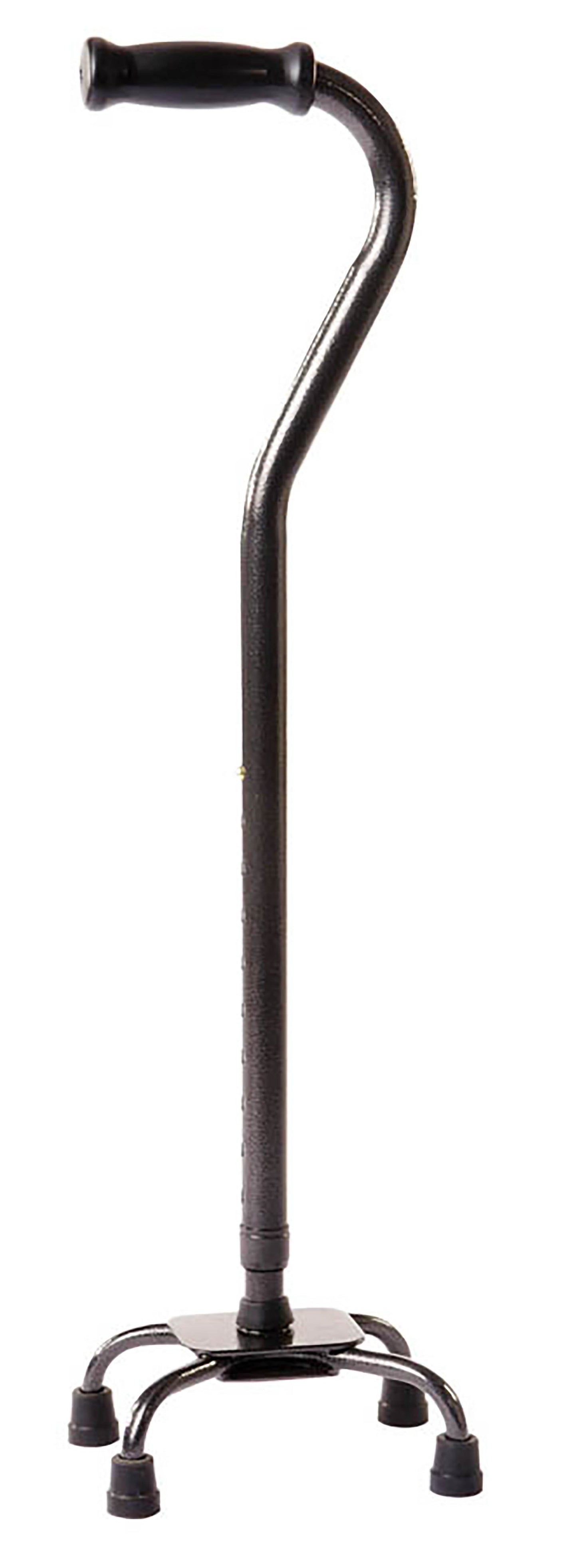 Carex Heavy Duty Small Base Xtra Quad Cane, Black