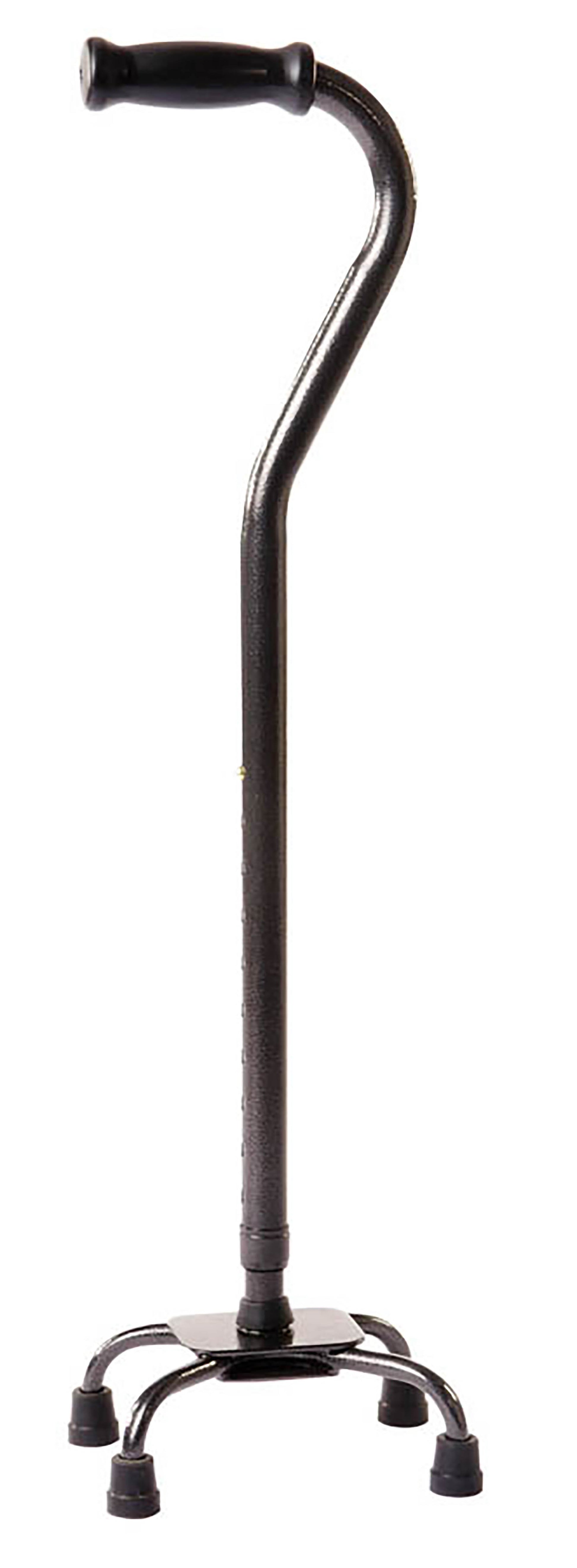 Carex Heavy Duty Small Base Xtra Quad Cane, Black