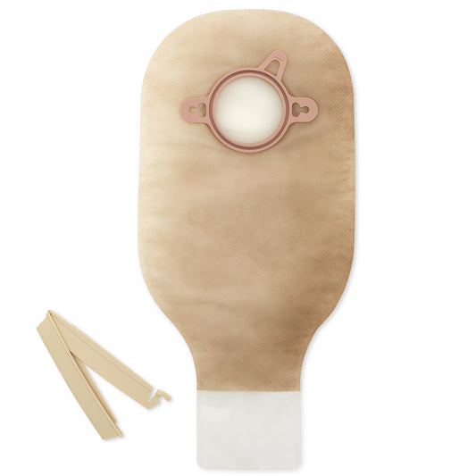 New Image™ 2-Piece Ultra-Clear Ostomy Pouch, Pre-cut to Fit 44 mm, Green Match