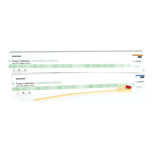 McKesson Hydrophilic-Coated Latex Foley Catheter, Standard Tip, 24 Fr.