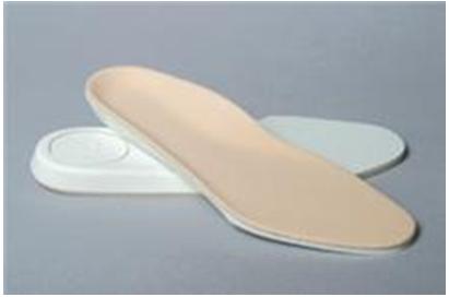 Insole D-Soles™ Full Length Plastazote / Polyrethane Women 5 to 7 / Men 4 to 6 Beige / White