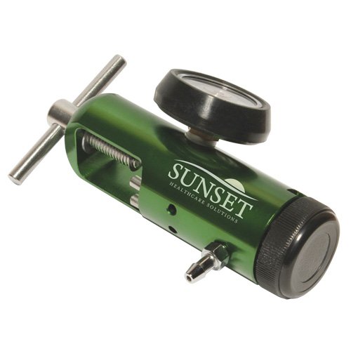 Oxygen Regulator Sunset Click Style 0 - 8 LPM Barb Outlet CGA-870