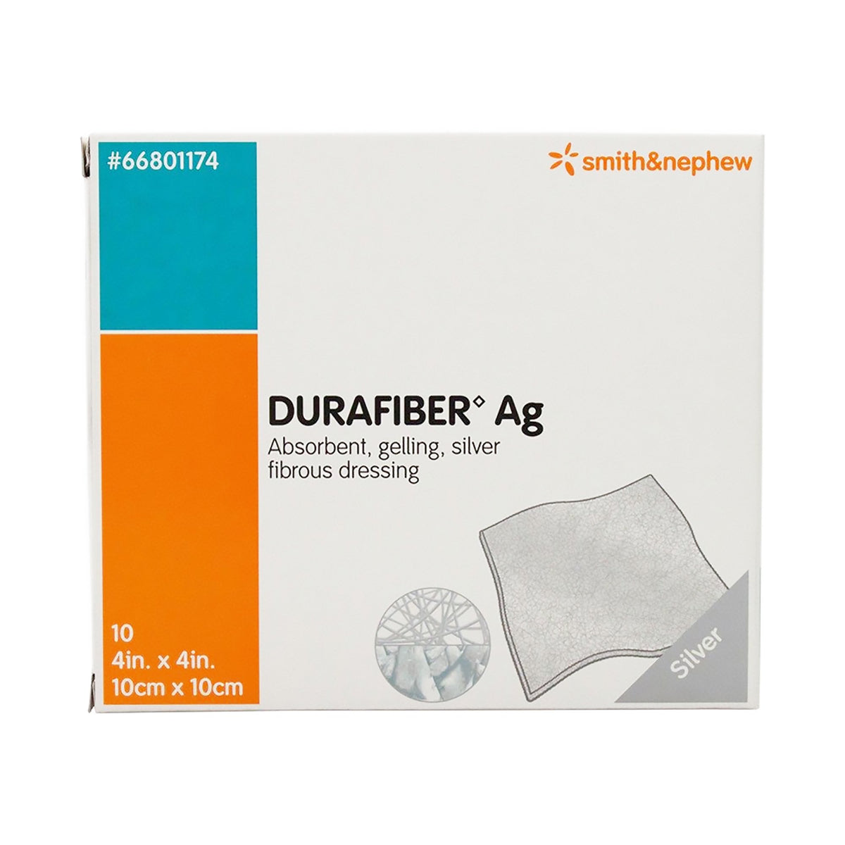 Durafiber Ag Silver Dressing, 4 x 4 Inch – SurfMed