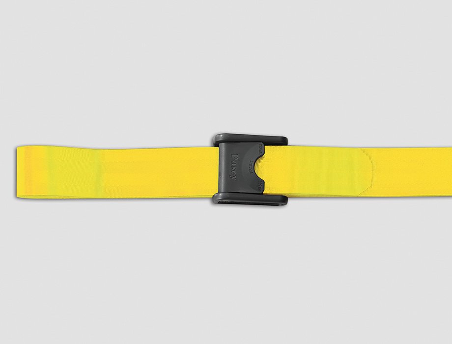 Gait Belt Posey EZ Clean 60 Inch Length Yellow Polyurethane Coated Webbing