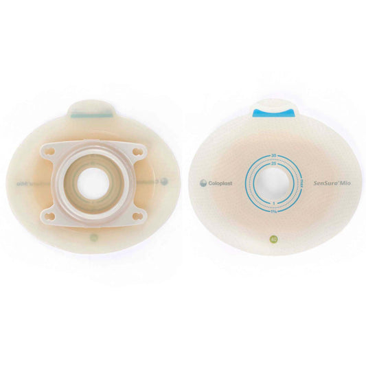 SenSura Mio Click Ostomy Barrier, 22 mm Stoma Opening, Green Color Match