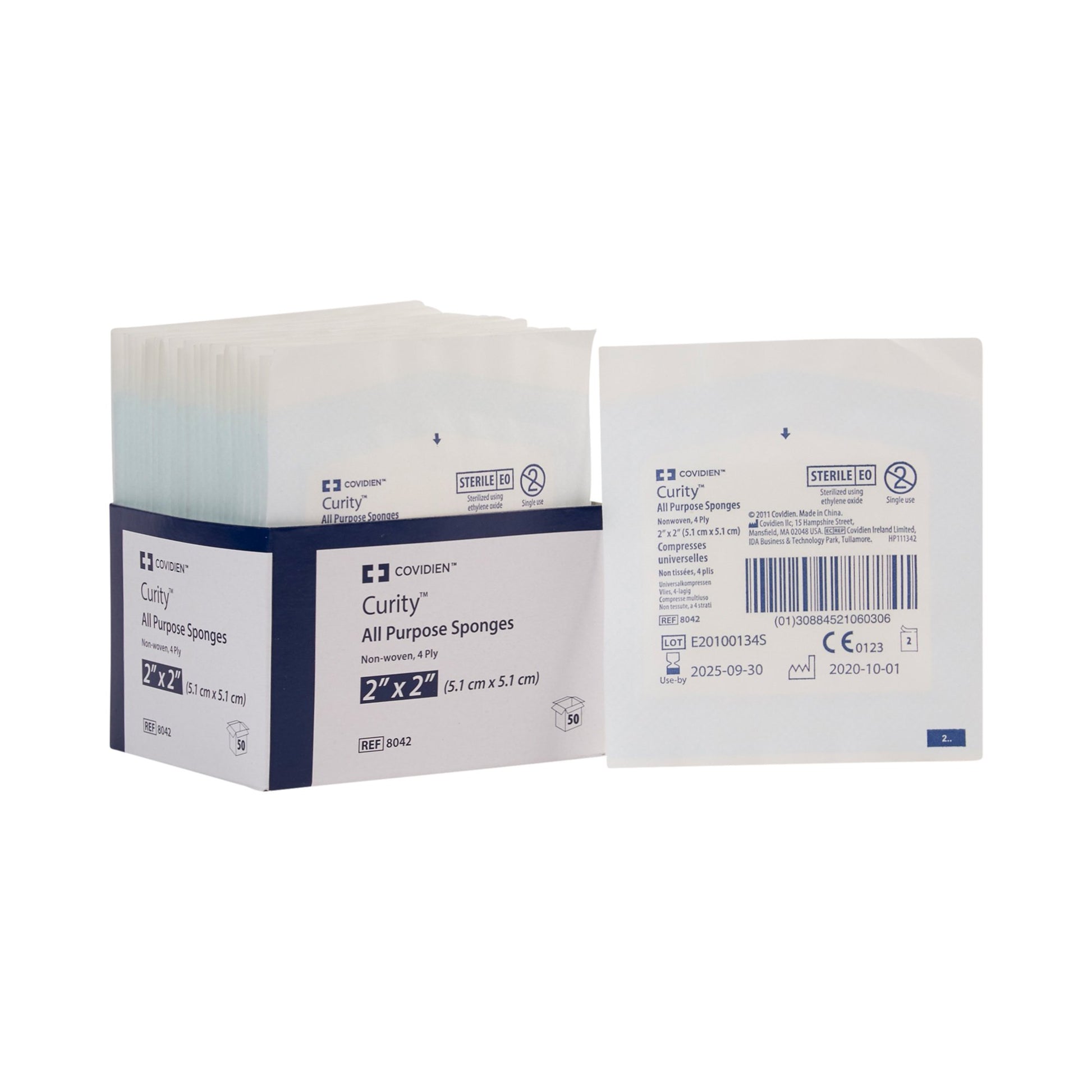 Curity™ Sterile Nonwoven Sponge, 2 x 2 Inch, Four-Ply