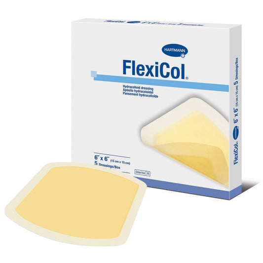 FlexiCol Hydrocolloid Dressing, 6 x 6 Inch