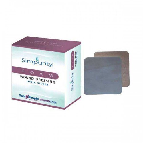 Silver Foam Dressing Simpurity™ 2 X 2 Inch Square Sterile
