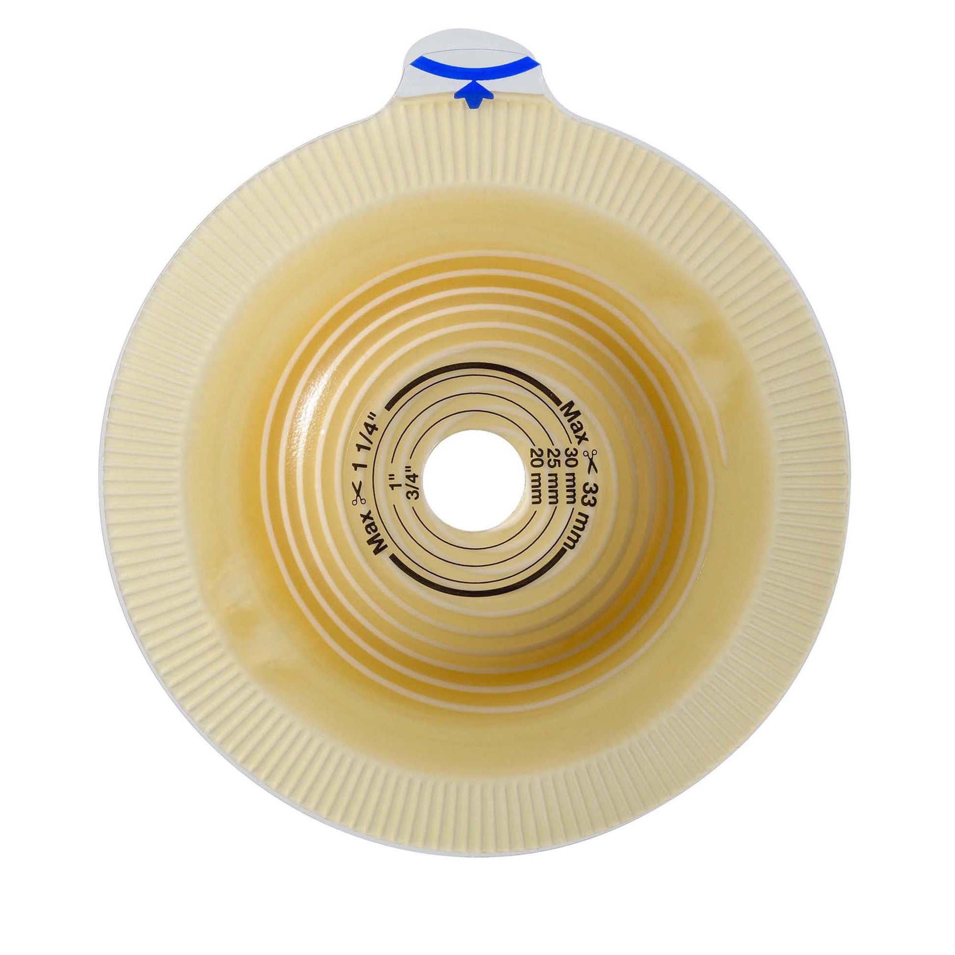 Assura Convex Light Ostomy Barrier, Pre-cut to Fit 22 mm Stomas, Green Match