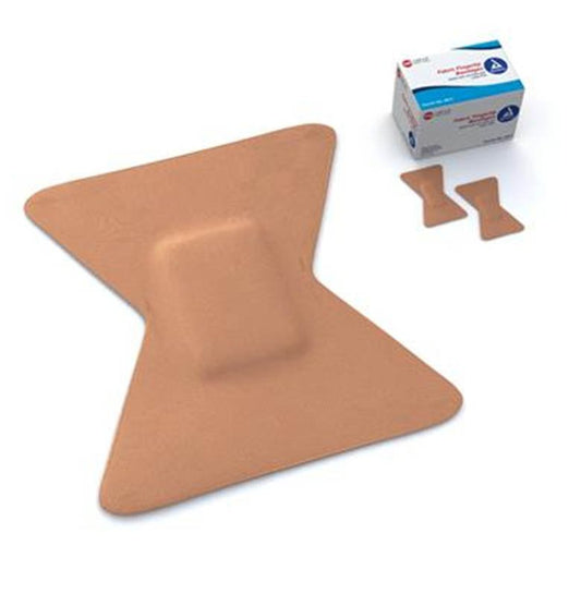 dynarex Fingertip Tan Adhesive Strip, 1 x 2 Inch