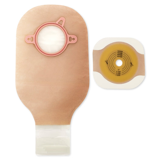 New Image™ 19056 Two-Piece Ileostomy/Colostomy Pouch, 102mm Flange, Yellow Match