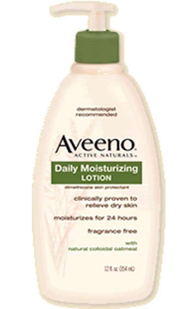 Aveeno Daily Moisturizing Body Lotion Fragrance Free, 12-ounce Pump Bottle