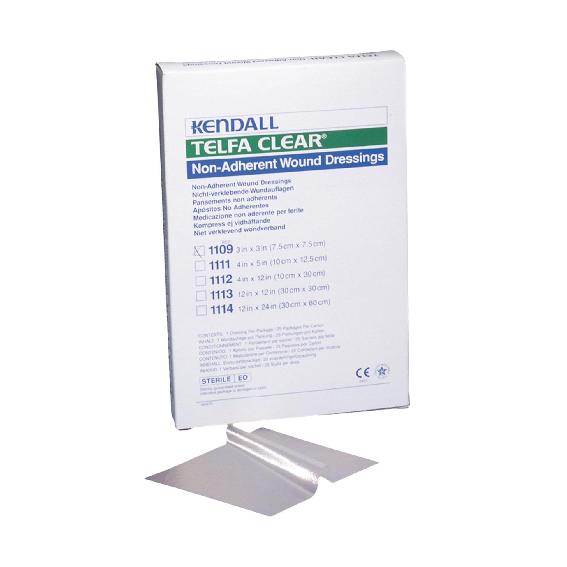Telfa Clear Nonadherent Dressing, 3 x 3 Inch