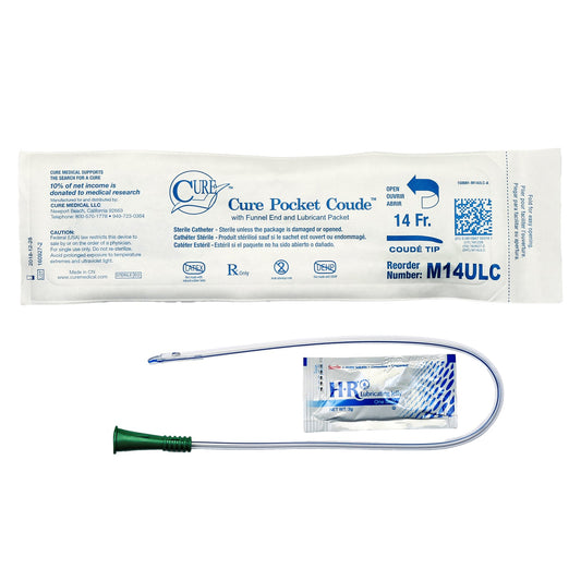Cure Pocket Cath Urethral Catheter, 14 Fr.