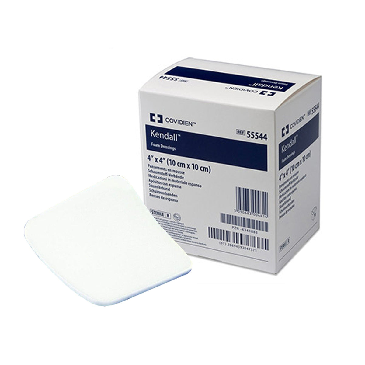 Kendall™ Nonadhesive without Border Foam Dressing, 4 x 4 Inch