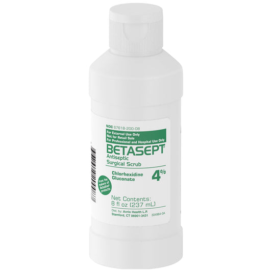 Surgical Scrub Solution Betasept 8 oz. Bottle 4% Strength CHG (Chlorhexidine Gluconate) NonSterile