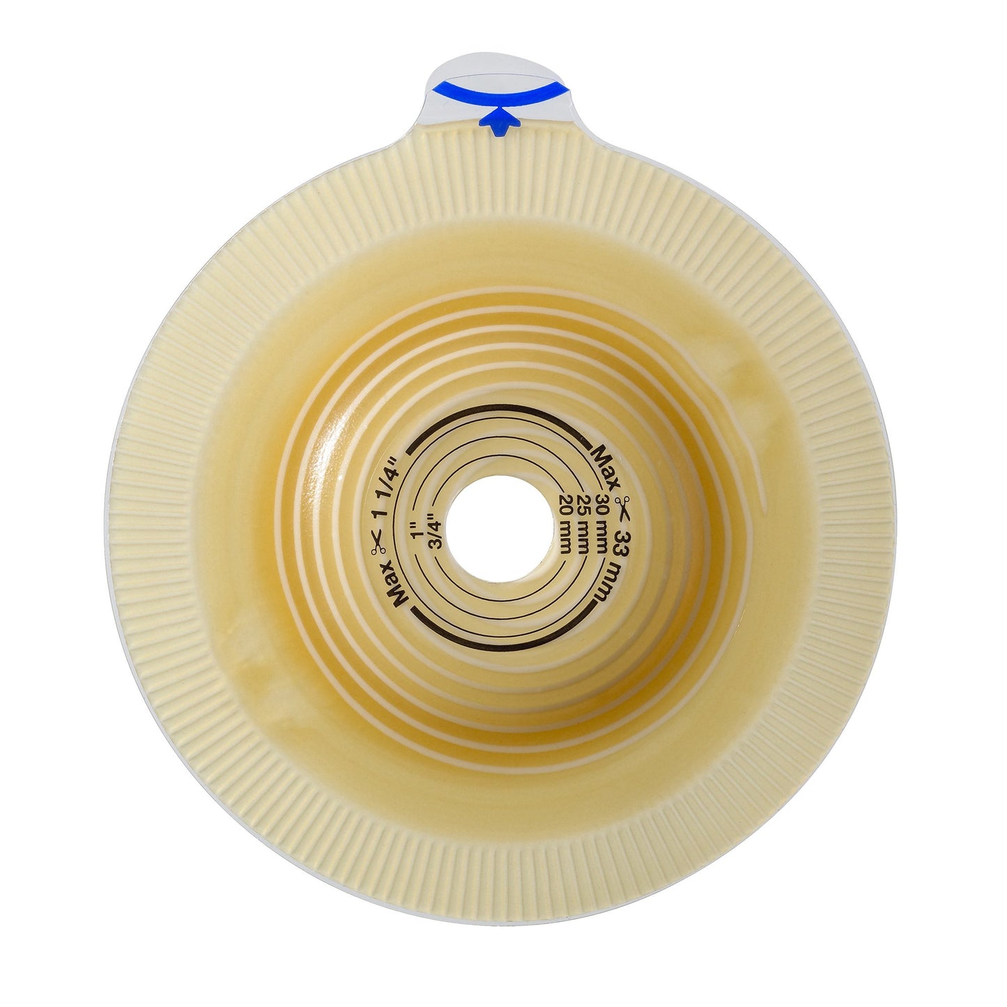 Assura Convex Light Ostomy Barrier, Cut to Fit 15 – 43 mm Stomas, Blue Match