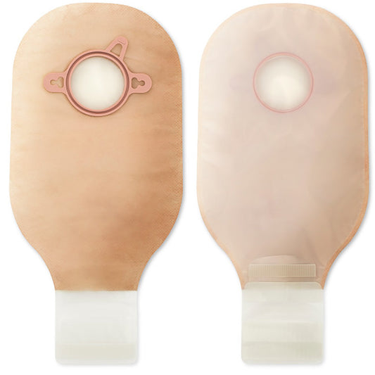 New Image™ Transparent Colostomy Pouch, Pre-cut to Fit 70 mm Stomas, Green Match