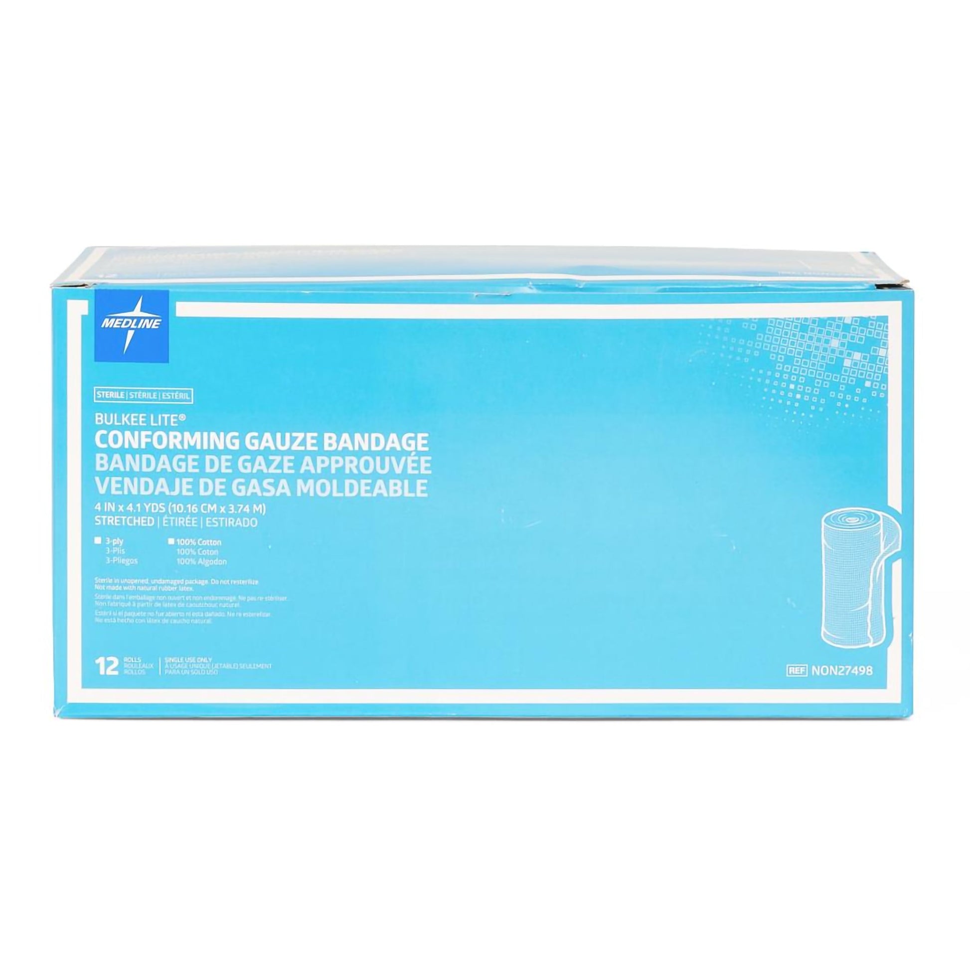 Bulkee Lite Conforming Gauze Bandage, 4 Inch x 4.1 Yard