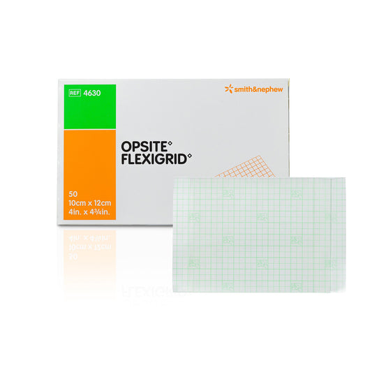 OpSite Flexigrid Transparent Film Dressing, 4 x 4 Inch