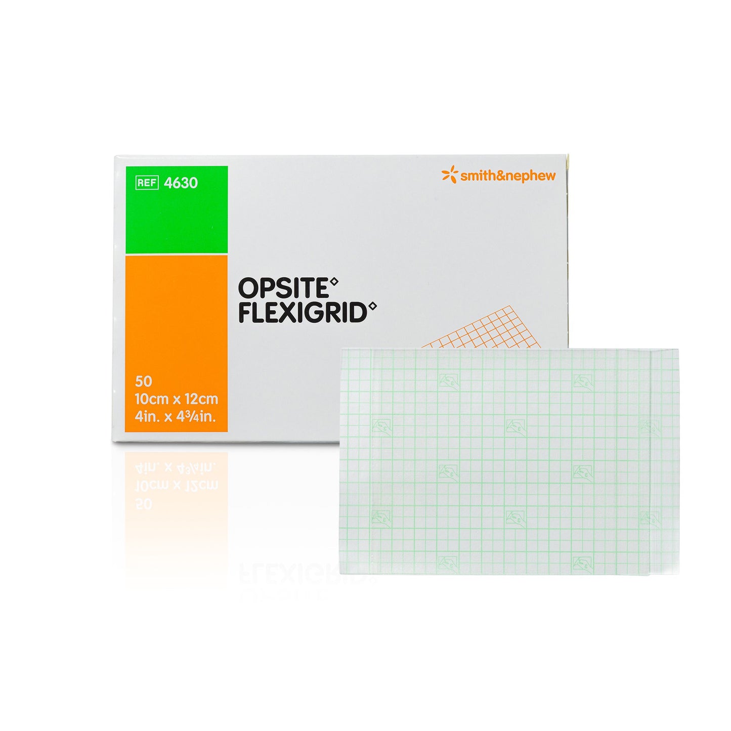 OpSite Flexigrid Transparent Film Dressing, 4 x 4 Inch