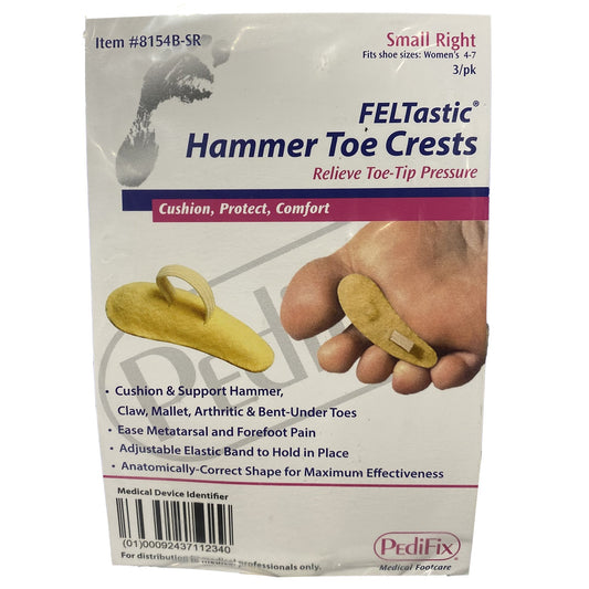 Pedifix Right Pull-On Hammer Toe Crest for Right Foot, Small