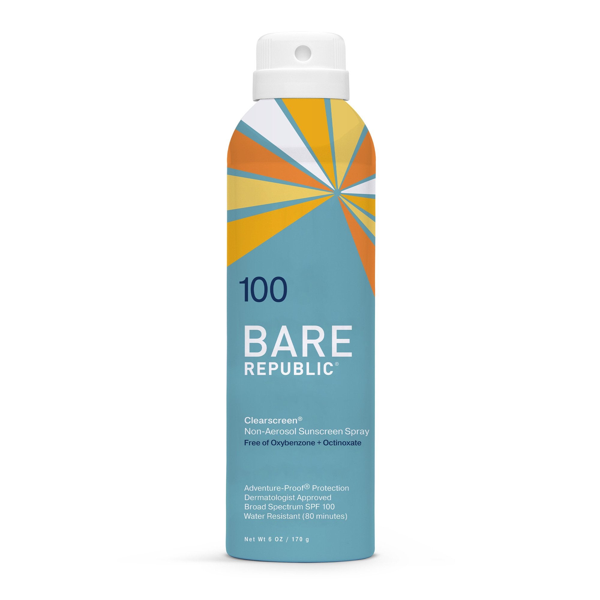 Bare Republic Clearscreen Nonaerosol Sunscreen Spray SPF 100, 6-ounce ...
