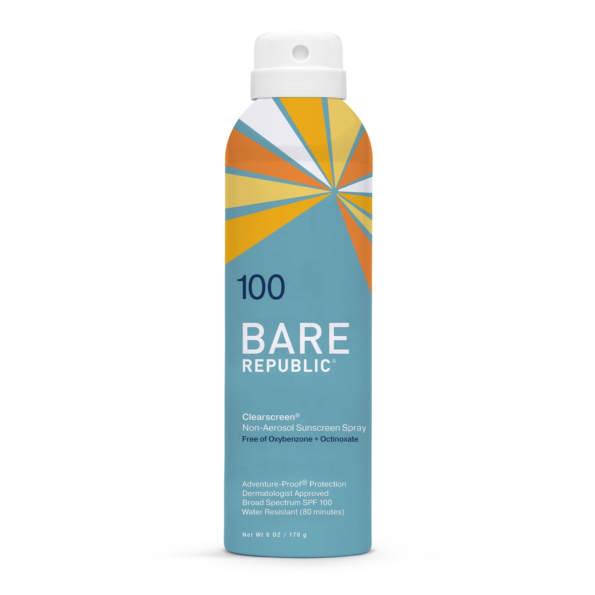 Bare Republic Clearscreen Nonaerosol Sunscreen Spray SPF 100, 6-ounce Can